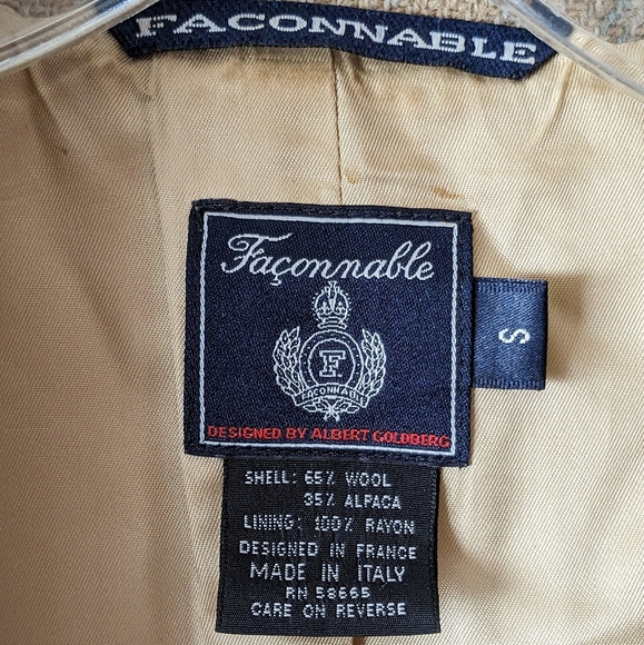 FACONNABLE wool Alpaca women's blazer designed in France made in Italy - Picture 8 of 9